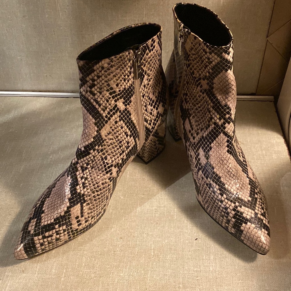 Marc Fisher Snake Print Bootie